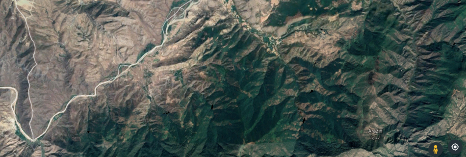 Satellite Image of Mountains